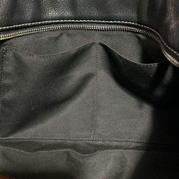 Coach Chelsea Tote Shoulder Bag Womens Medium Black Pebbled Leather Double Strap - Picture 10 of 15